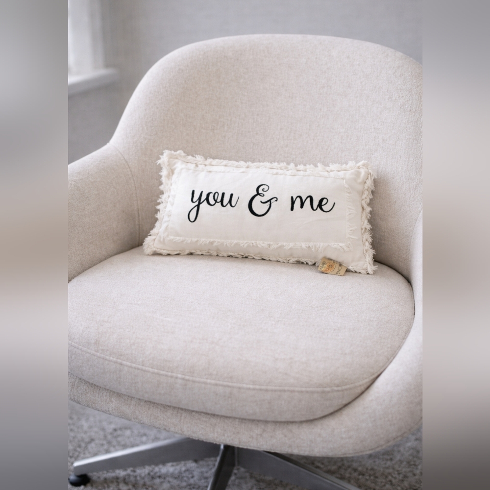You & Me Feathered Pillow